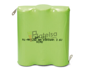 Packs de bateras pre-cargadas recargables 3.6 Voltios 2.300 mAh AA NI-MH