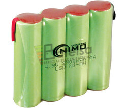 Packs de bateras pre-cargadas recargables 4.8 Voltios 2.200 mAh AA NI-MH 56,0x49,0x14,0mm