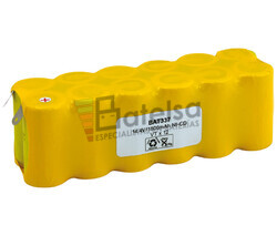 Packs de bateras recargables 14.4 Voltios 2.000 mAh NI-CD 135,0x43,5x45,5mm