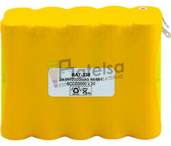 Packs de bateras recargables 24 Voltios 2.000 mAh NI-CD 112,0x85,0x45,0mm