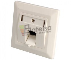 Panel frontal para empotrar RJ45 x1 Keystone