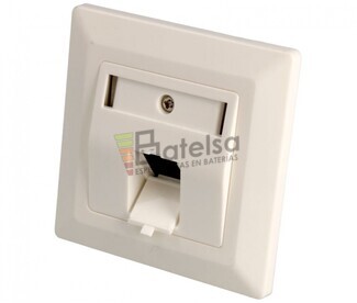 Panel frontal para empotrar RJ45 x1 Keystone