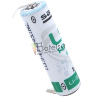 Pila de Litio Saft LS14500 3,6V 2.600 mAh Con Lengetas