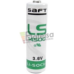 Pila de Litio SAFT LS14500 3,6V 2.600 mAh