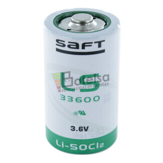 Pila de Litio SAFT LS33600 3,6V 17 Ah