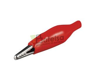 Pinza de cocodrilo roja 38mm