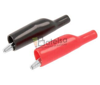 Pinzas de cocodrilo para puntas 2.0mm, rojo-negro Nimo