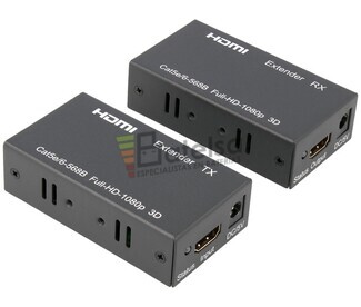 Prolongador activo HDMI, RJ45x1 UTP-FTP Cat.6 hasta 60