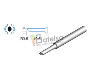 Punta oblicua de 3,5mm, soldador HRV7566