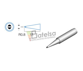 Punta plana de 0.8mm, soldador HRV6154-6135-6654-7654-7632