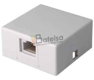 Roseta mural salida lateral RJ45, conexin tornillo