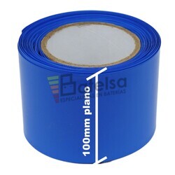 Termo retrctil PVC Azul 100mm Packs Bateras 1 Metro