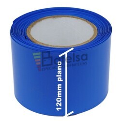 Termo retrctil PVC Azul 120mm especial Clulas 18650 Litio 1 Metro