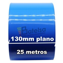 Termo retrctil PVC Azul 130mm especial Clulas 18650 Litio 25 Metros