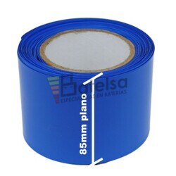 Termo retrctil PVC Azul 85mm especial clulas 18650 Litio 1 Metro