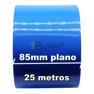 Termo retrctil PVC Azul 85mm especial clulas 18650 Litio 25 Metros