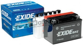 YTZ10-BS Bateria para Moto 12 Voltios 8,6 Amperios sin mantenimiento Exide