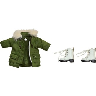 Accesorios para las Figuras Nendoroid Doll Original Character Warm Clothing Set: Boots & Mod Coat (Khaki Green)