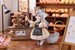 Estatua Decorated Life Collection Tea Time Cats - Cat Town Bakery Staff & Customer Set 12 cm