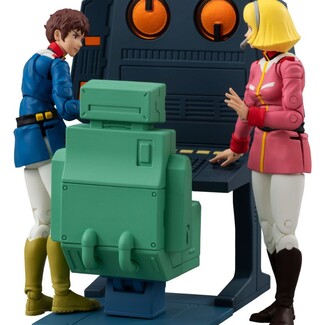 Diorama Mobile Suit Gundam G.M.G. Collection EX White Base Bridge Radio Operator Desk Set 10 cm (with gift)