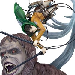 Estatua Attack on Titan 1/7 Levi vs Beast Titan Ver. 28 cm