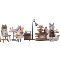 Estatua Decorated Life Collection Tea Time Cats - Cat Town Bakery Staff & Customer Set 12 cm