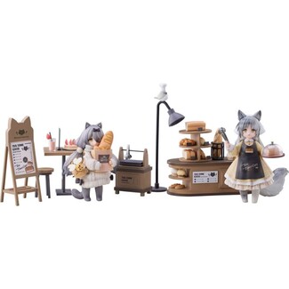 Estatua Decorated Life Collection Tea Time Cats - Cat Town Bakery Staff & Customer Set 12 cm