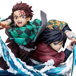 Estatua Demon Slayer: Kimetsu no Yaiba Tanjiro & Giyuu 13 cm
