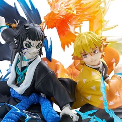 Estatua Demon Slayer: Kimetsu no Yaiba Zenitsu Agatsuma & Kaigaku 15 cm