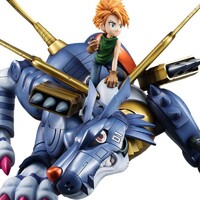Estatua Digimon Adventure Serie G.E.M. Precious Metal Garurumon & Ishida Yamato 30 cm