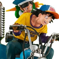 Estatua Dragon ball Z Desktop Real McCoy EX Son Goku & Son Gohan & Bipedal Robot 20 cm