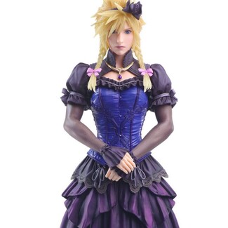 Estatua Final Fantasy VII Remake Static Arts Gallery Cloud Strife Dress Ver. 28 cm