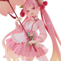 Estatua Hatsune Miku AMP Newley Written Sakura Miku Sakura Dress Ver. 21 cm