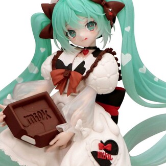 Estatua Hatsune Miku x Tirol Choco Trio-Try-iT Hatsune Miku Milk Ver. 18 cm