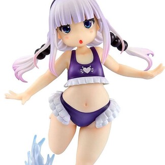 Estatua Miss Kobayashi's Dragon Maid 1-6 Kanna Kamui: Excited to Wear a Swimsuit at Home Ver. (Purple) 20 cm