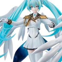 Estatua Mobile Suit Gundam x Hatsune Miku Lucrea Hatsune Miku x Wing Gundam Zero EW 45th Anniversary 27 cm