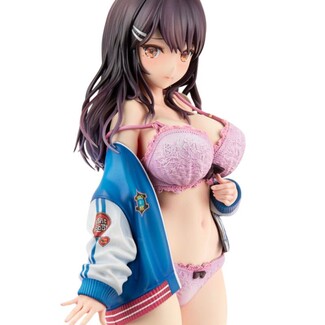 Estatua Original Character 1-6 Sukajan Jacket Kanojo wa Cool de Itai! Kyouka Kagura 27 cm