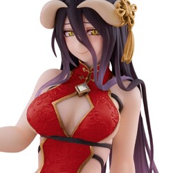 Estatua Overlord Desktop Cute Figure Albedo Chinese Dress Ver. Renewal 13 cm