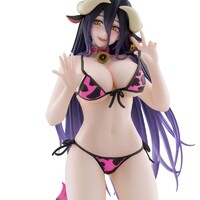 Estatua Overlord Desktop Cute Figure Albedo Cow-Print Swimsuit Ver. Renewal 13 cm