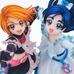 Estatua Pretty Cure Lucrea Cure Black & Cure White 22 cm