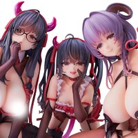 Estatua Succubus Homestay 1/5 Sakuma Shiori & Sakuma Shizune & Sakuma Shizuku 17 cm