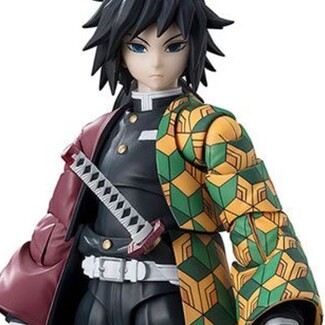 Bell Fine Figura Giyu Tomioka (DX Ver.) Demon Slayer - 1:8 In PVC, Con Piedistallo Effetto Vortice, Importata
