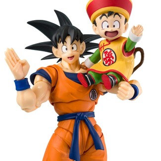 Figura Dragon Ball S.H.Figuarts Son Goku & Son Gohan Kid & Kintoun 14 cm & 6 cm