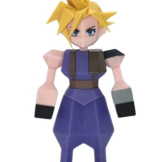 Figura Final Fantasy VII Vinyl Polygon Cloud Strife 15 cm