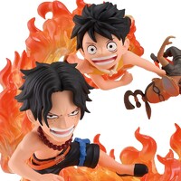 Figura Portgas D Ace & Monkey D Luffy WCF Log Stories Marineford One Piece 10 cm