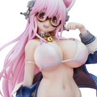 Figura Super Sonico White Cat Ver. (Reissue) 27 cm