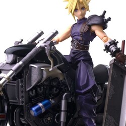 Figura y vehculo Final Fantasy VII Bring Arts Cloud Strife & Hardy-Daytona 15 cm