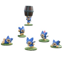 Figuras Monster Hunter Rise Pack de 6 Felyne Cat