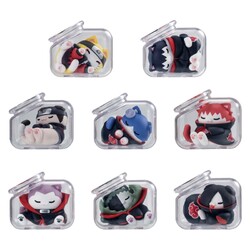 Figuras Naruto Shippuden Mega Cat Project Mini Good Night Nyaruto! Gathering Akatsuki Edition Vol. 1 6 cm Blind Box Expositor (8)