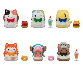 Figuras One Piece Mega Cat Project Mini NyanPieceNyan! Diner! 3 cm Blind Box Expositor (6)